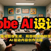 Adobe AI设计课：文本指令图像生成、局部修改和特效设计，AI驱动内容创作流