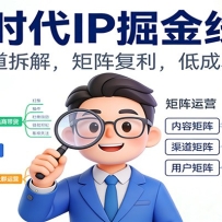 微利时代IP掘金线下课：30个小赛道拆解，矩阵复利，低成本赚高利润