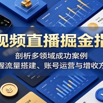 短视频直播掘金指南：剖析多领域成功案例，掌握流量搭建、账号运营与增收方