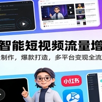 人工智能短视频流量增长课：数字人制作，爆款打造，多平台变现全流程教学
