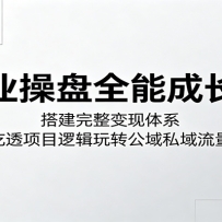 商业操盘全能成长课：搭建完整变现体系，吃透项目逻辑玩转公域私域流量