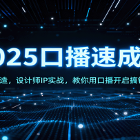 2025口播速成营：3天打造，设计师IP实战，教你用口播开启搞钱之路
