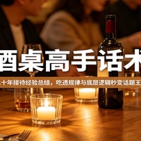酒桌高手话术：二十年接待经验总结，吃透规律与底层逻辑秒变话题王者