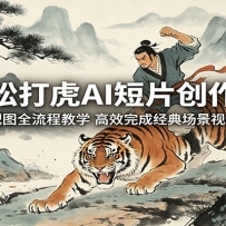 武松打虎AI短片创作课：脚本配图全流程教学，高效完成经典场景视频制作