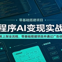 小程序AI变现实战课：选题开发上架全流程，零基础搭建项目并通过广告优化增