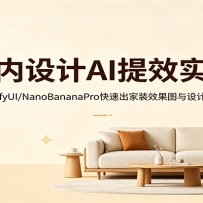 室内设计AI提效实战：ComfyUI/NanoBananaPro快速出家装效果图与设计视频