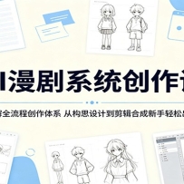 AI漫剧系统创作课：拆解全流程创作体系，从构思设计到剪辑合成新手轻松出片