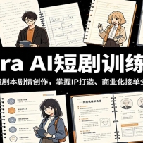 Sora AI短剧训练营：精通分镜剧本剧情创作，掌握IP打造、商业化接单全套流