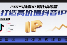 2025抖音IP孵化训练营，打造高价值抖音IP的完整运营体系